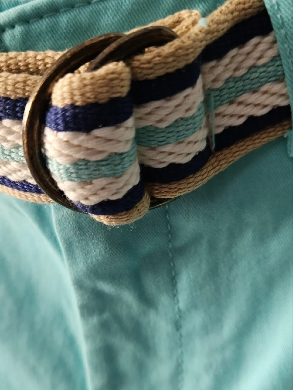 Gymboree Aqua Chino Pants with Striped Belt